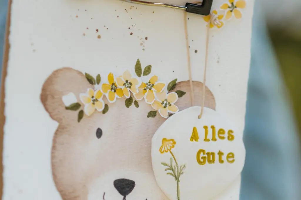 Selbstgemalte Karte von Mach das Leben bunt